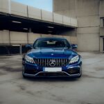 front view from Mercedes C63s AMG Convertible in Stuttgart