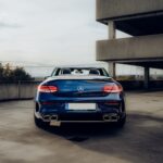 back view from Mercedes C63s AMG Convertible in Stuttgart