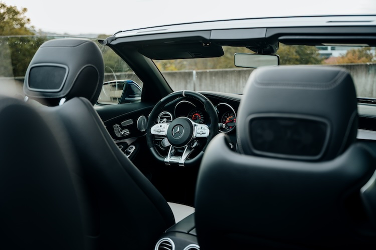 interior from Mercedes C63s AMG Convertible in Stuttgart