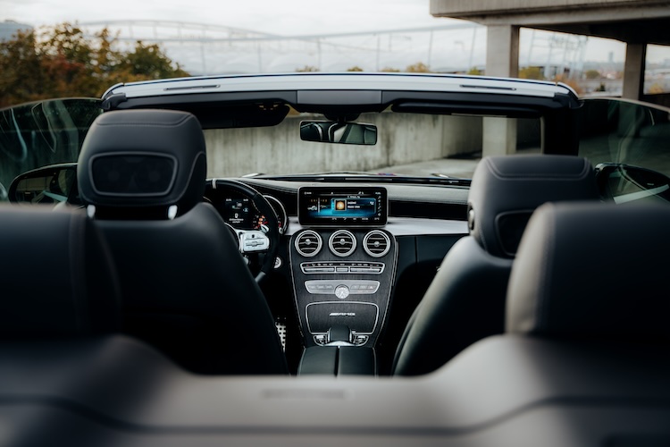 interior from Mercedes C63s AMG Convertible in Stuttgart