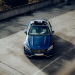top view from Mercedes C63s AMG Convertible in Stuttgart