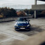 front view from Mercedes C63s AMG Convertible in Stuttgart