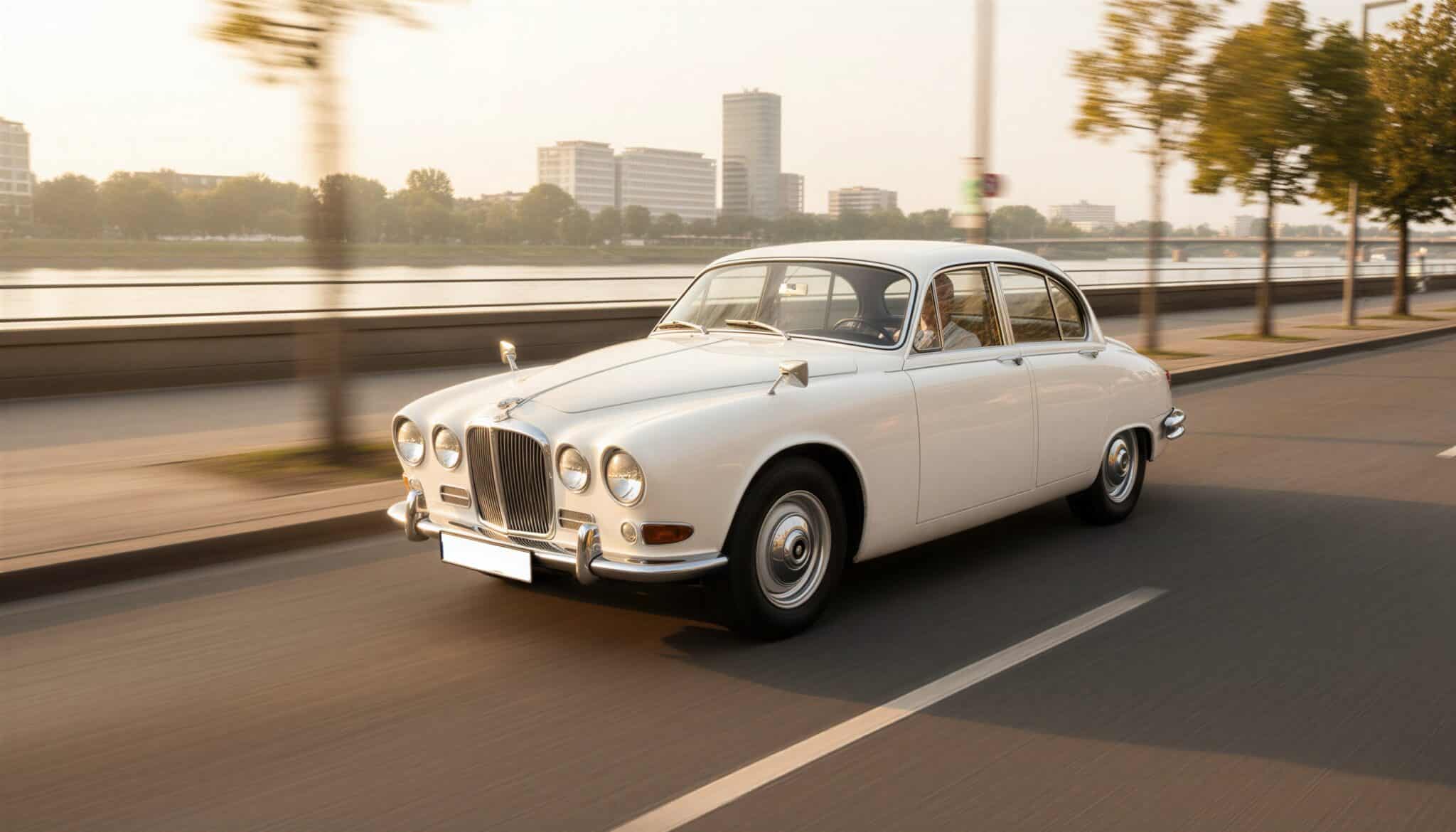 Rent a Jaguar 420 Oldtimer in Frankfurt Hero
