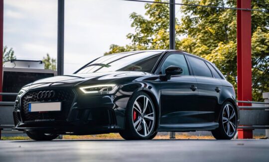 Rent a Black Audi RS3 in Stuttgart hero