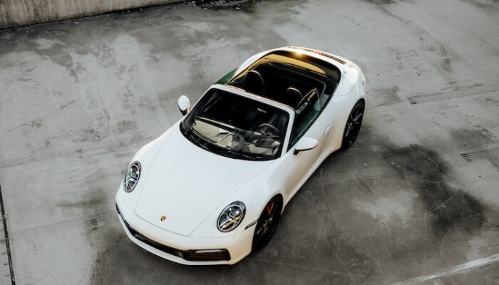 top view form Porsche 911 Carrera S in Stuttgart