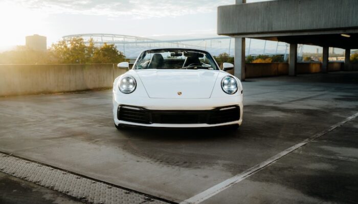 front view form Porsche 911 Carrera S in Stuttgart