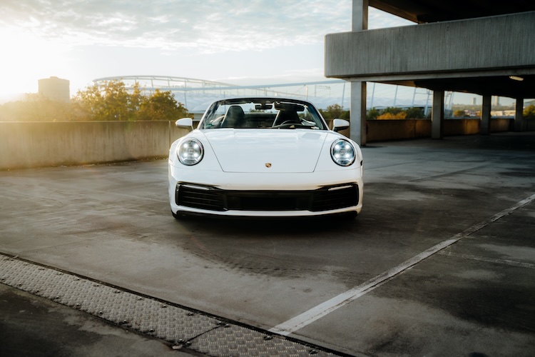 front view form Porsche 911 Carrera S in Stuttgart