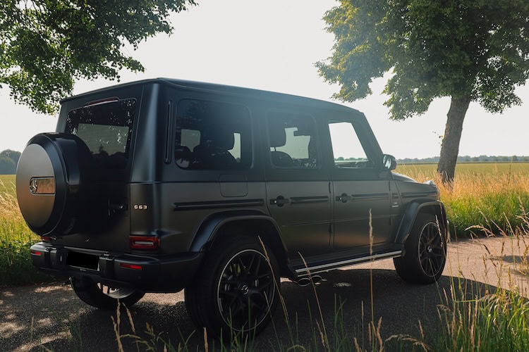 Back view Mercedes G Class - G63 AMG in Stuttgart
