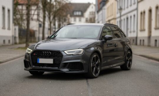 Rent a Black Audi RS3 in Paderborn hero