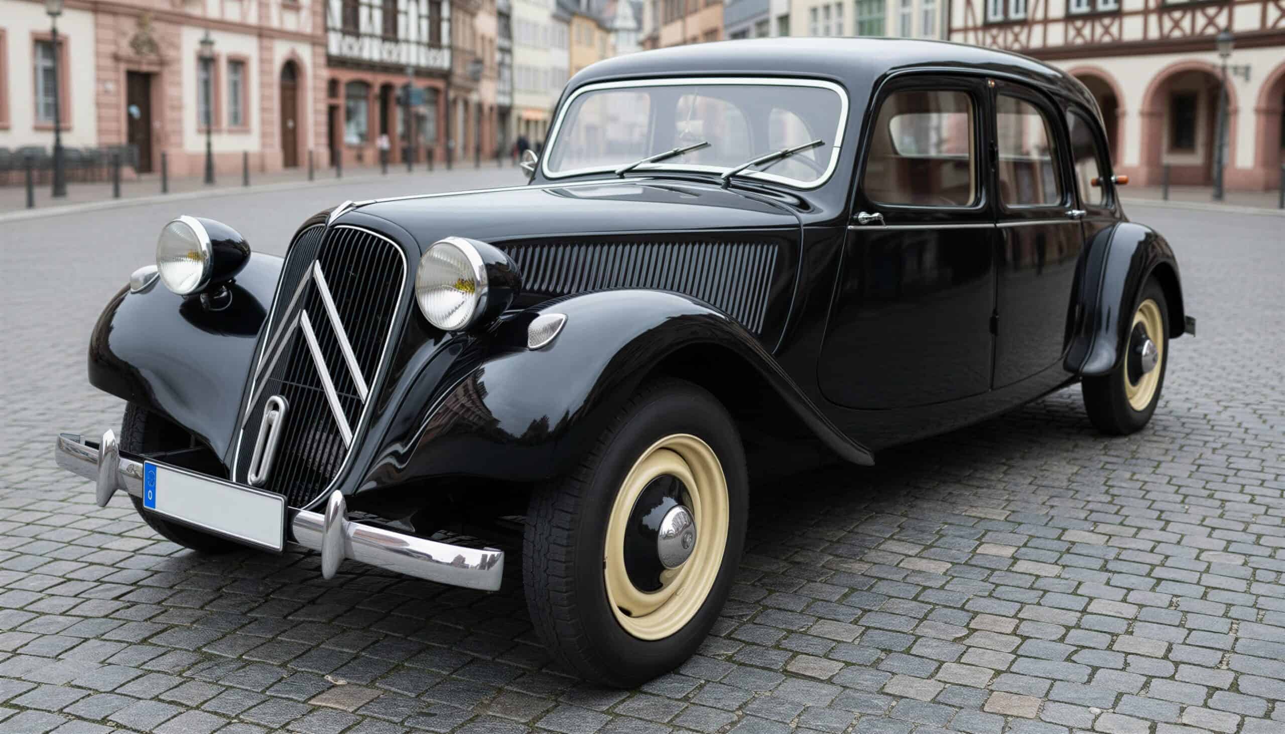 Rent a Citroen 11CV long version (1954) in Frankfurt hero