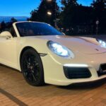 front view from Porsche 911 Convertible in Hamburg