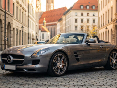 Rent a Mercedes AMG SLS Roadster in Munich Hero