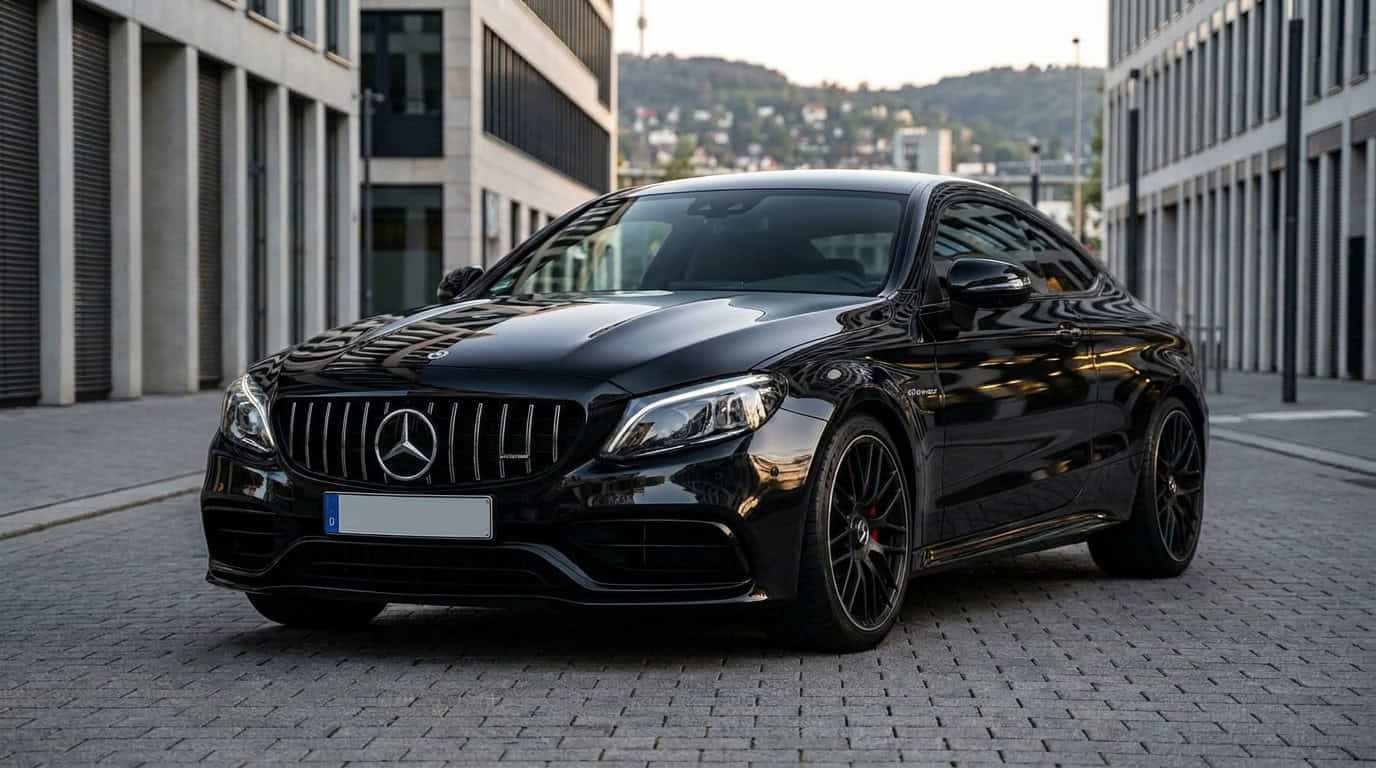 Rent a Mercedes C63S Coupe in Stuttgart Hero