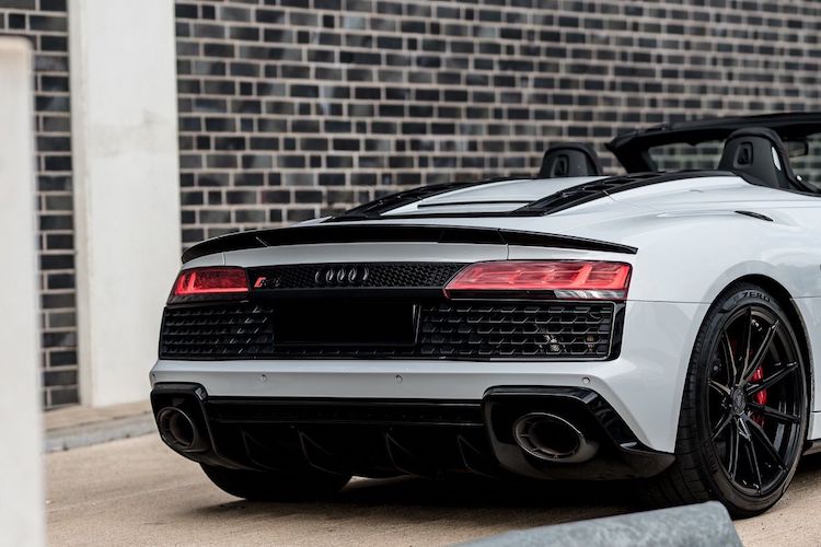 back view from Audi R8 Performance Spyder in Siegen