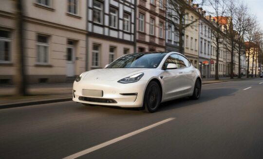 Tesla Model 3 in Wiesbaden hero