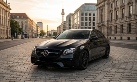 Rent a Mercedes E63S AMG in Berlin Hero