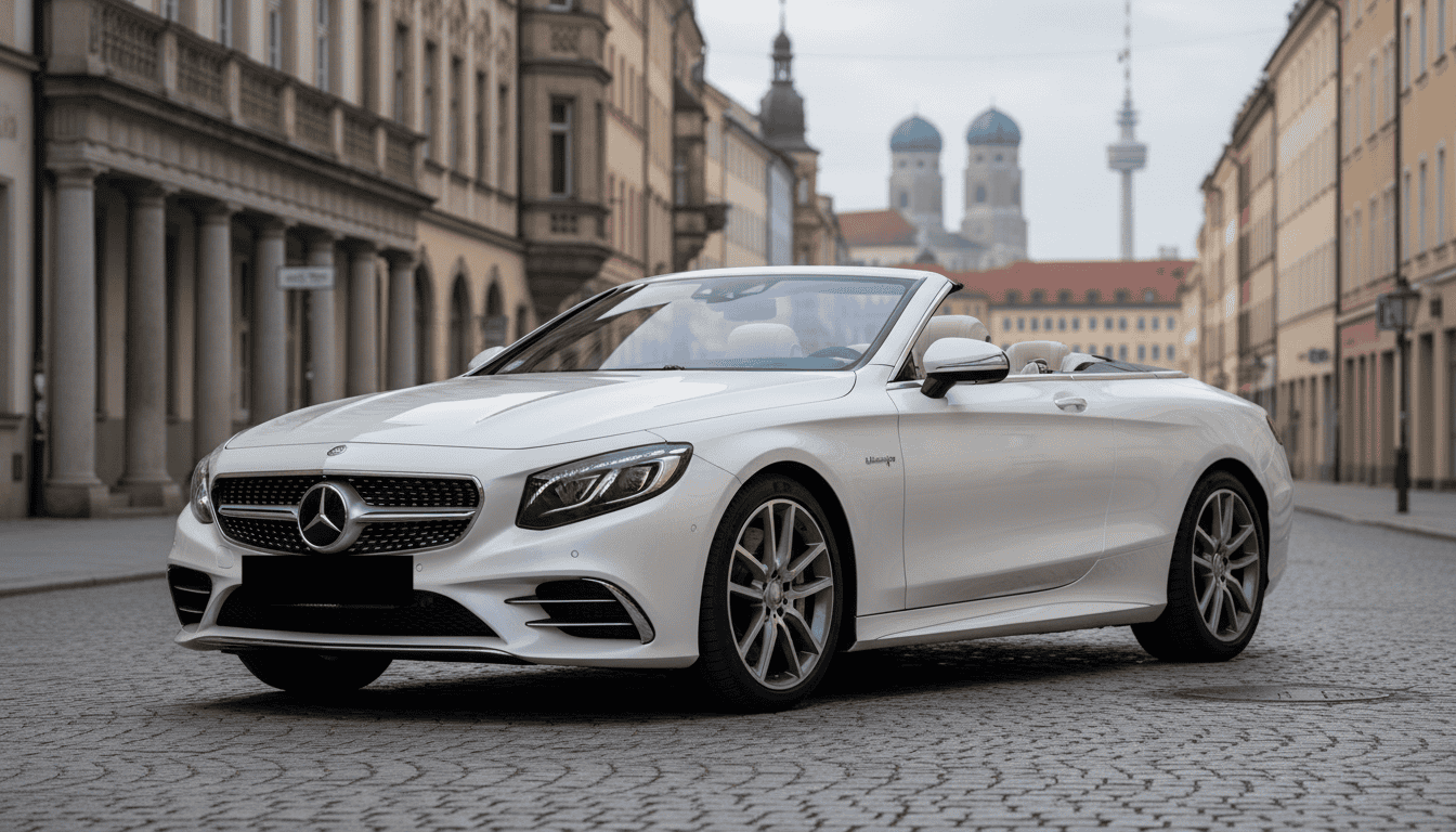 Rent a Mercedes S500 Convertible in Munich Hero