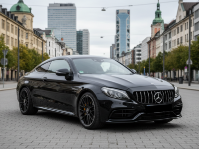 Rent a Mercedes C63S AMG in Munich Hero