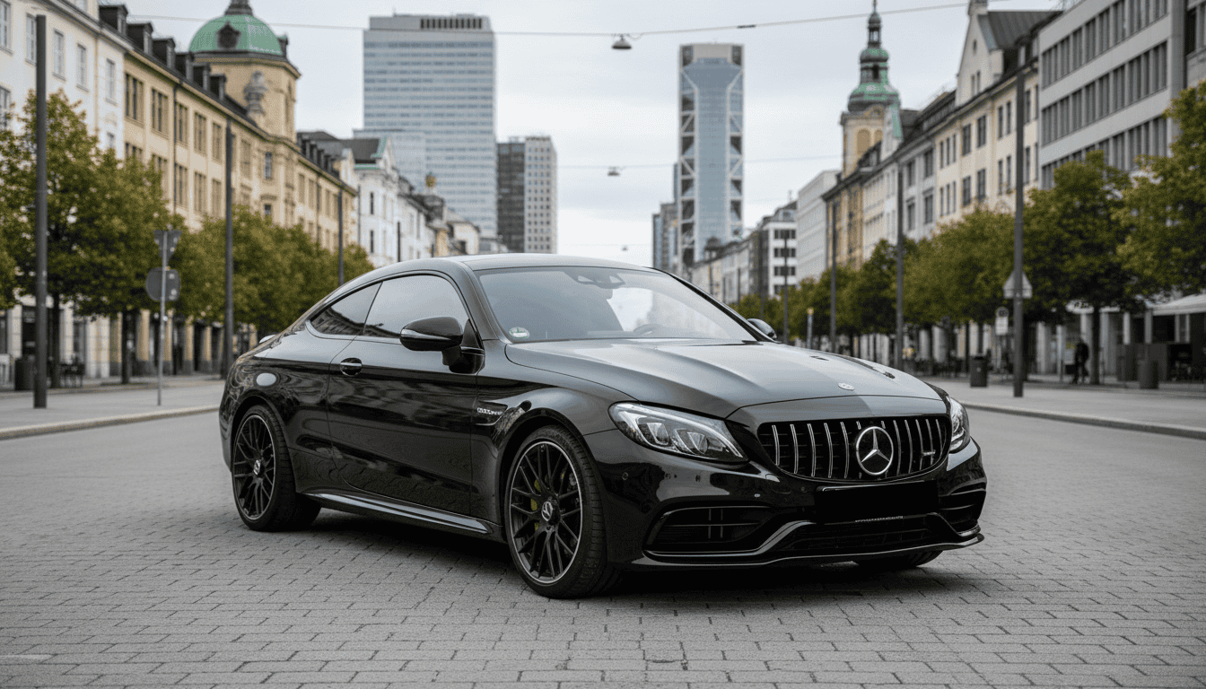 Rent a Mercedes C63S AMG in Munich Hero