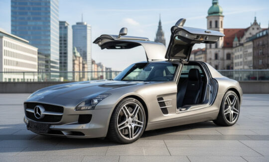 Rent a Mercedes AMG SLS Coupé in Munich Hero