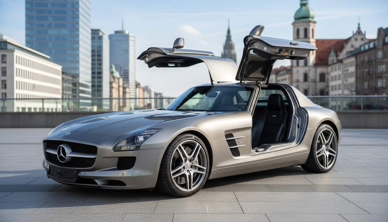 Rent a Mercedes AMG SLS Coupé in Munich Hero