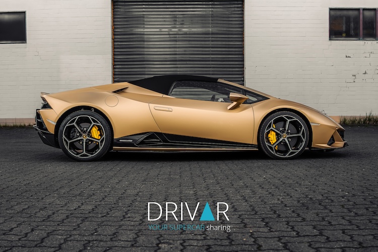 site view from Lamborghini Huracan EVO Spyder in Hamburg