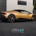 site view back from Lamborghini Huracan EVO Spyder in Hamburg
