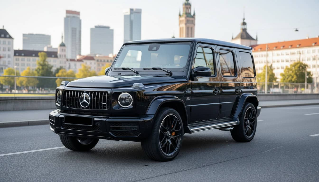 Rent a Black Mercedes G63 AMG in Munich Hero