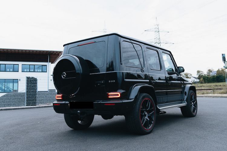 back view from Mercedes G63 Aug in Bonn