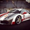 Ferrari race car available for rental on the track.