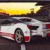 back site from Ferrari 488 GTB race track