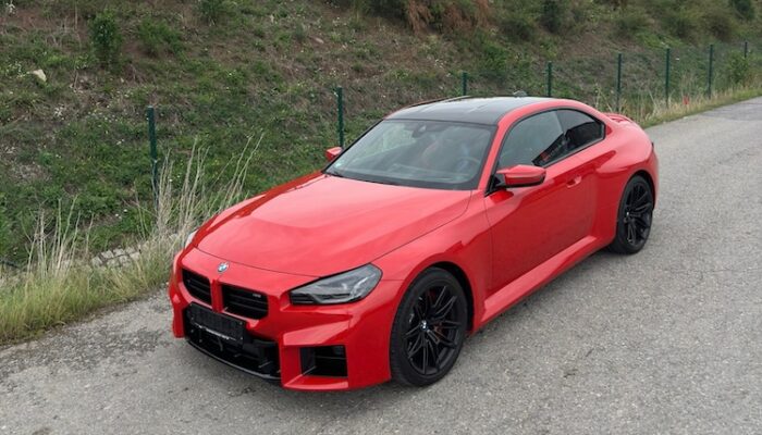 site view front from BMW M2 in Stuttgart