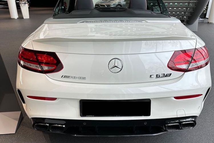 back site view from Mercedes C63S AMG Convertible in Kassel