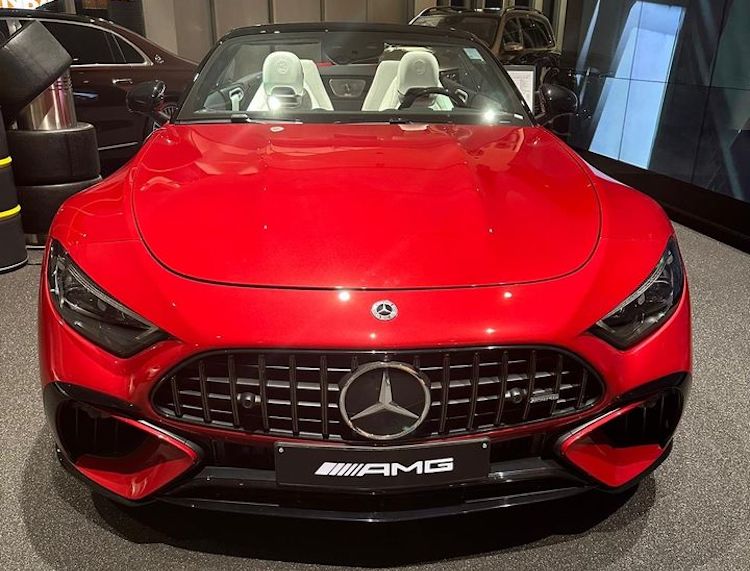 Front site View from Mercedes SL63 AMG in Kassel
