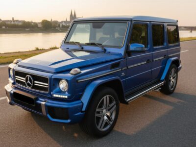Rent a Blue Mercedes G63 AMG in Munich Hero