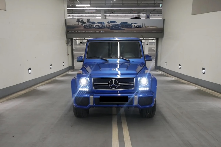 front view from Mercedes G63 AMG in Munich