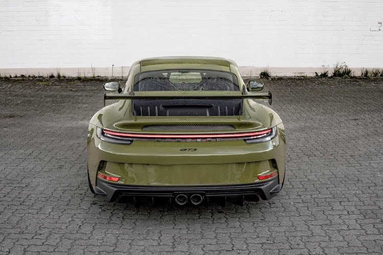 back site view from Porsche 911 GT3 in Hamburg