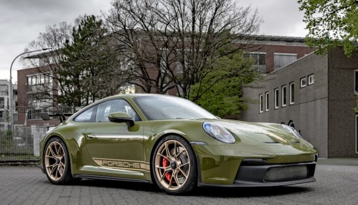 front view from Porsche 911 GT3 in Hamburg