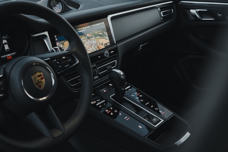 Inside view from Porsche Macan T in Würzburg
