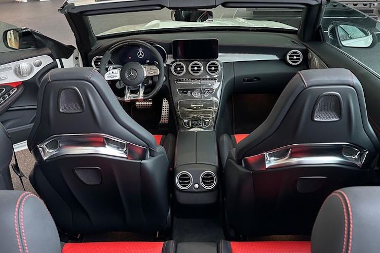 Inside view from Mercedes C63S AMG Convertible in Kassel