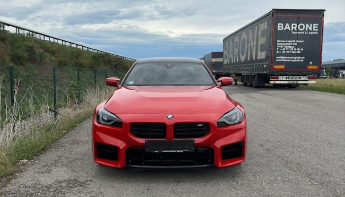front view from BMW M2 in Stuttgart