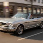 Rent a Ford Mustang classic car convertible in Hannover hero