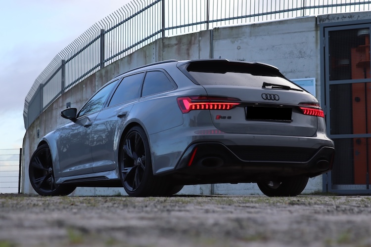 site view from Audi RS6 in Greifswald