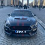 front view from Ford Mustang GT in Berlin