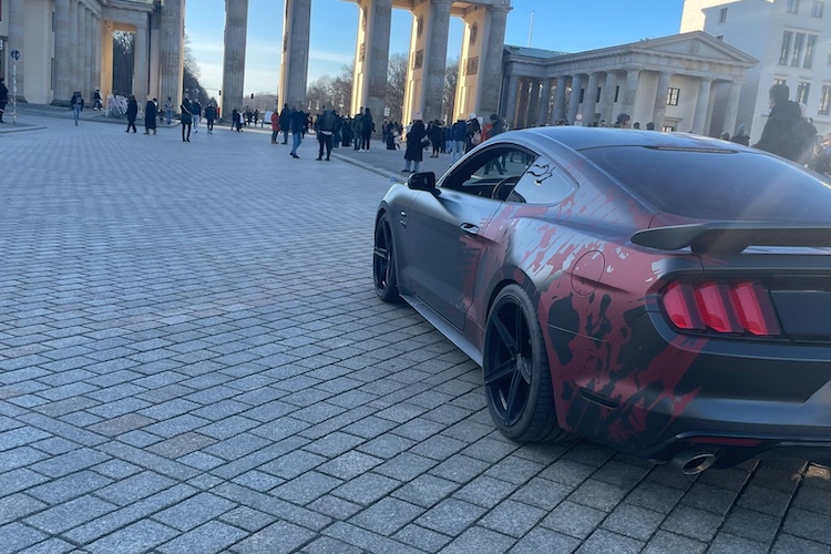 site view from Ford Mustang GT in Berlin