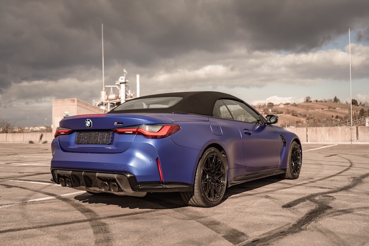 site view from BMW M4 Competition Convertible in Stuttgart