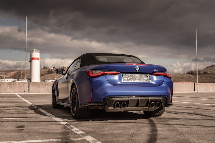 back site from BMW M4 Competition Convertible in Stuttgart