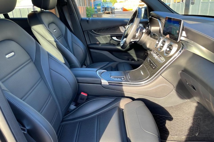 Inside view from Mercedes GLC 63 AMG in Freiburg
