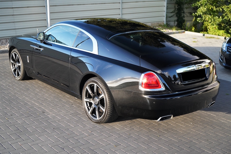 Back site view from Rolls Royce Wraith in Hamburg