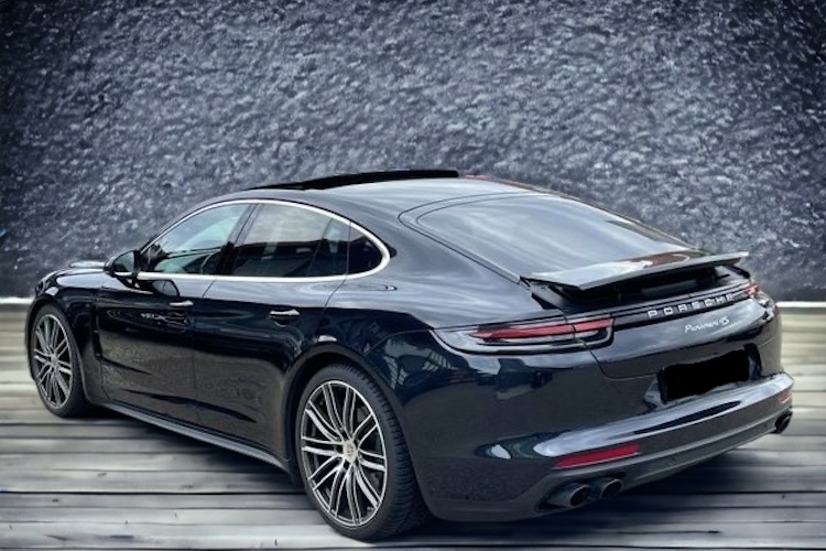 back view form Porsche Panamera 4S in Freiburg
